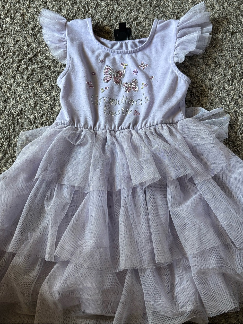 Lilac Tulle Ruffle Party Dress